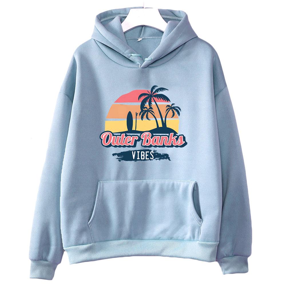 Bancos exteriores pogue vida estética hoodie feminino areia dos desenhos animados anime roupas moletom high street outono/inverno velo regular ajuste