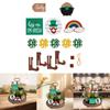 Festive Table Decor Farm Signs Patrick's Day Tiered Tray Bedroom Dormitory Decor Suitable for Patrick's Day Party Supply