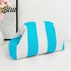 Beach Vacation Bag Woven Striped Clutch Purse for Woman Large Capacity Cosmetic Pouch Portable Knit Dumpling Bag Kiss Lock Handbag Evening,
