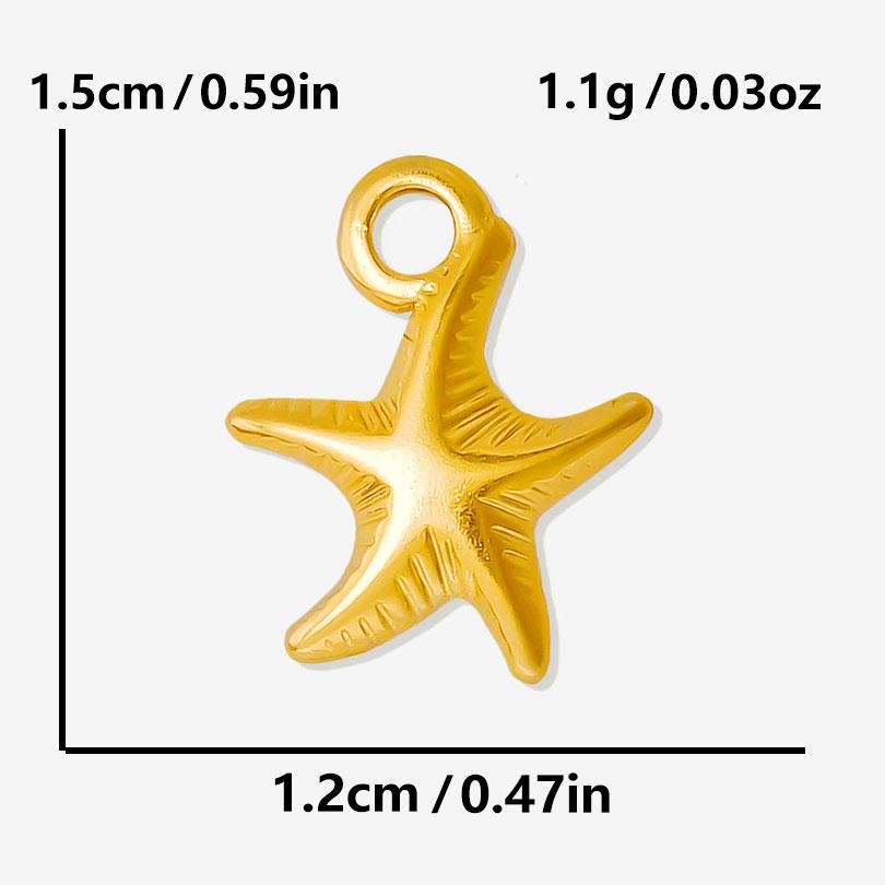 6pcs/Lot Stainless Steel Ocean Animal Charms For Jewelry Making Earring Necklace Starfish Coral Seahorse Pendant DIY Accessories
