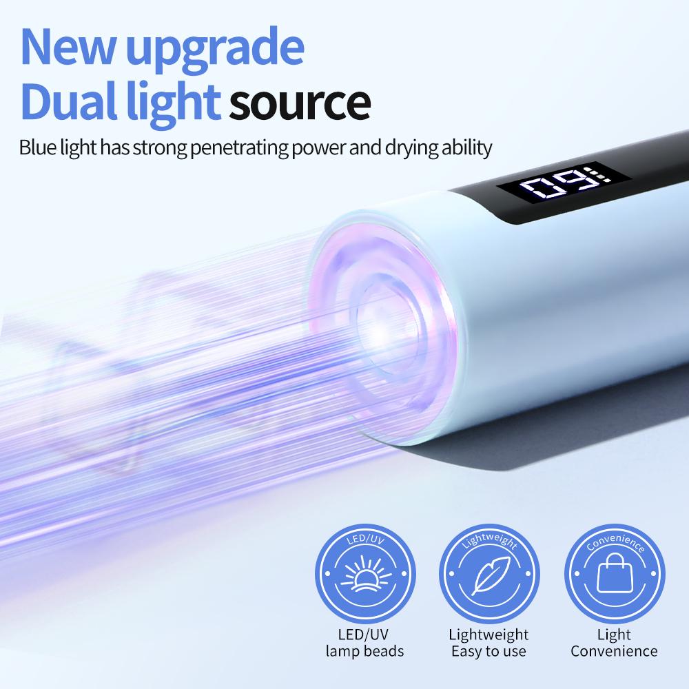 LINMANDA Handheld Touch Screen UV Lamp Mini Nail Dryer with LED Screen USB Fast Curing Nail Lamp for Nail Lovers or Nail Salons