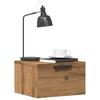 Wall Mounted Nightstand Artisan Oak 34 x 30 x 20 cm