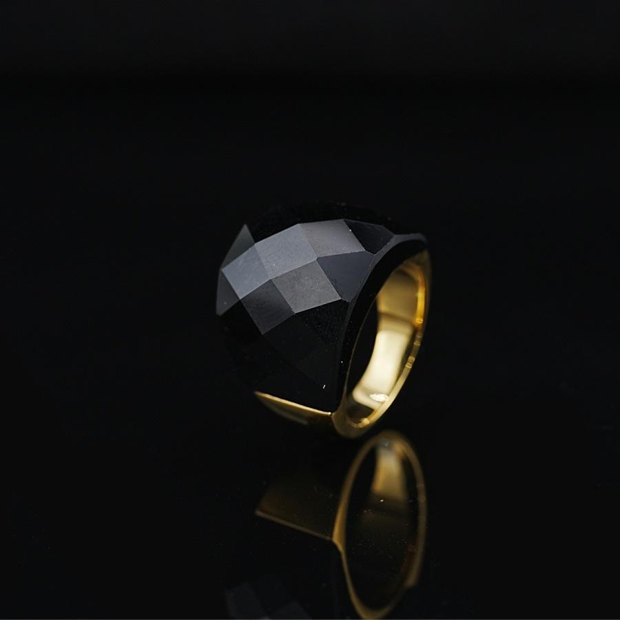 

European and American Fashion Multi-color Rhombus Section Exaggerated Gemstone Ring Domineering Niche Personality Boys Ring 2026 no. 6