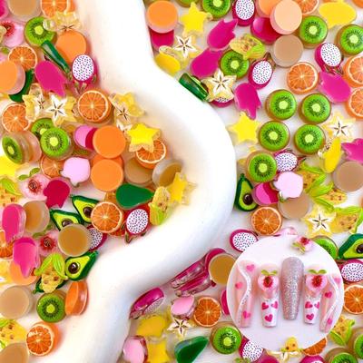 New Simulation Fruit Resin Slices Nail Art Accessories Mini Cute Flat Decoration Phone Case Hairpin Nails