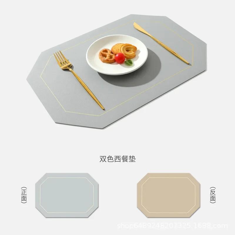 Double-Layer Table Mat Set Non-Slip Bowl Pad Coaster Set Washable PVC Dining Table Placemats Modern Home Decoration Accessories