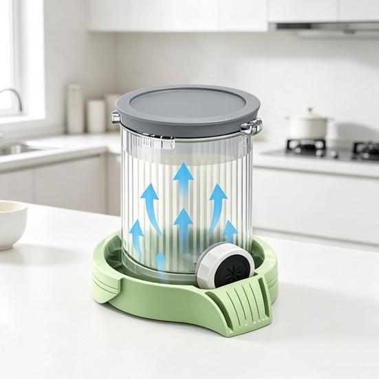 Aufbewahrungsbasis für Ninja Creami Becher Silikonwanne Entwässerungsdesign Intelligente Drainage Anti-Spritz-Schräger Organizer zur Beseitigung von Unordnung auf der Arbeitsplatte
