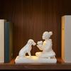3D Printed Dog And Owner Sculpture Dog And Owner Statue Desktop Animal Figurine