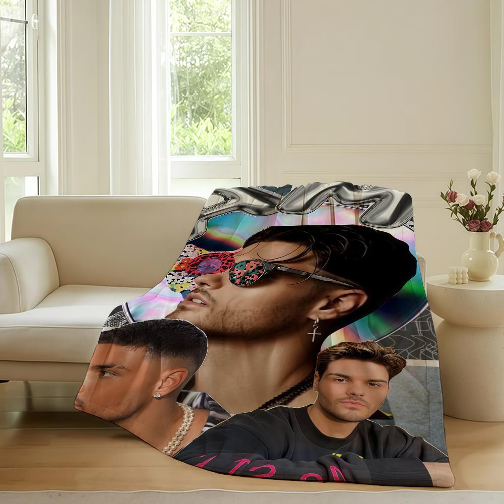 Spanish Singer Abraham Mateo Blanket For Sofa Office Bed Plane Travel Sleep Read Relax Camping Soft And Warm
