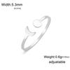 Skyrim Hollow Solid Sun Moon Stainless Steel Open Ring Women'S Girls Fashion Minimalist Birthday Gift Jewelry Gift New
