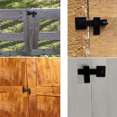 Fechadura de porta ferro fazenda parafuso acessórios de ferragens deslizante cerca metal portão travas ferrolhos fechos internos