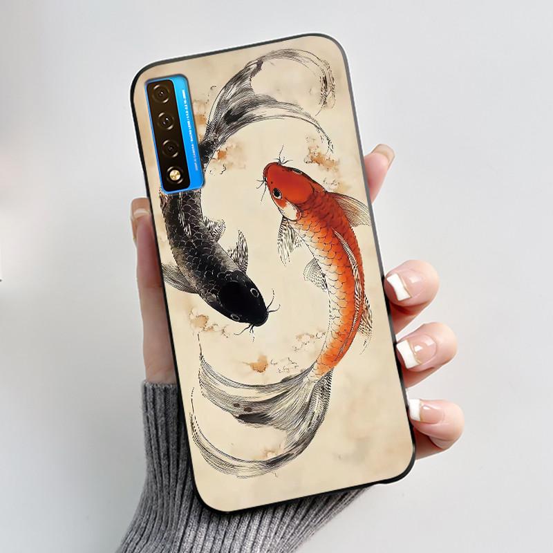 Casing For TCL 20 20S 20 Pro 5G 20L Plus 20L+ Case Luxury Dragon Cute Cool Boys Girls Black Soft Silicone Phone Case Back Cover