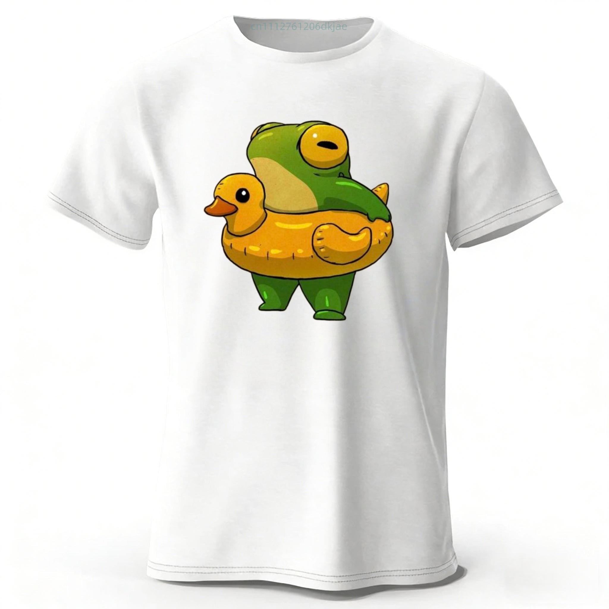 

Frog Who Can t Swim Cotton Short Sleeves Shirt with Multiple Colors To Choose From Men s Oversized Breathable T-shirt S белый