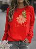 Butterfly Print Women's Round Neck Hoodie