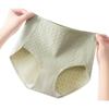 Women's Underwear, Silk Antibacterial Pure Cotton Jacquard Lightweight Seamless Triangle Panties, 3-Pack