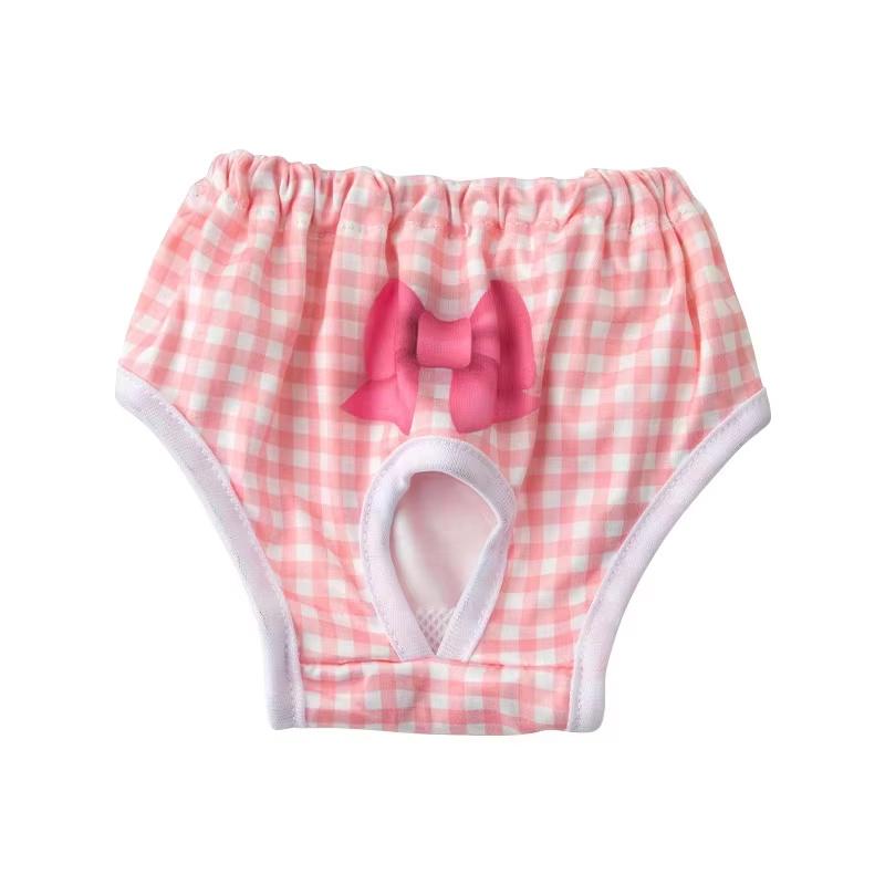 Pet Diaper Pants Female Dog Sanitary Pants Washable Reusable Heat Period Pet Underwear Hygiene Shorts Adjustable Soft Printed Small Pets