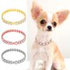 Zinc Zinc Alloy  Dog Chain Collar Adjustable Pet  Necklace Luxury Shining Pet Collars  Puppy