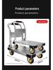 Compact Folding Steel Flatbed Trolley for Household & Outdoor Use