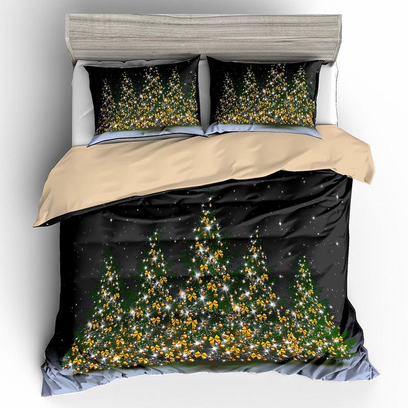 

Дом Рождество Веселый Пододеяльник Наволочка Комплект Постельного Белья Односпальный Двуспальный Королевский Размеры F,Pillowcase（2pc）