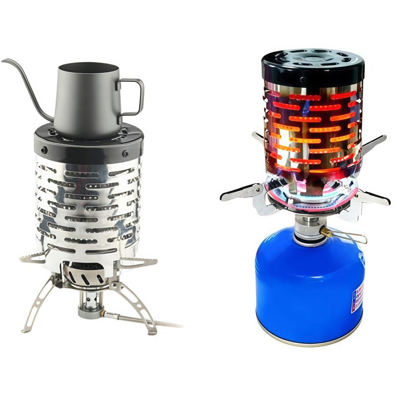 Camping Mini Heater Portable Stainless Steel Tent Stove Heating Cover for Hiking Traveling BBQ
