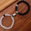 Magnetic Heart Couple Bracelets: Trendy Beaded Set for Women