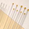 7Pcs Double Pointed and Single Pointed Knitting Needle Set Long Stainless Steel Straight Knitting Needle for Knitting