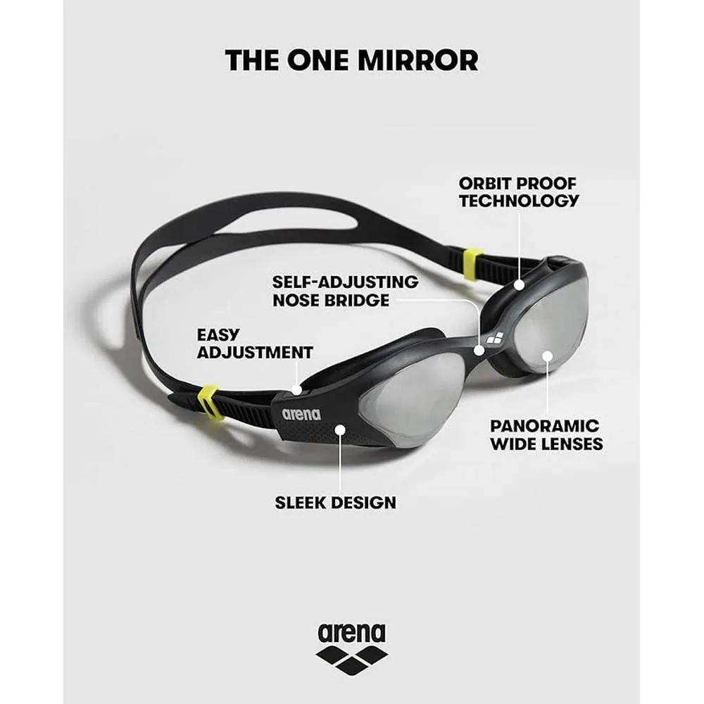 Arena Plastic Swimming Goggles with Mirrored Coating The One