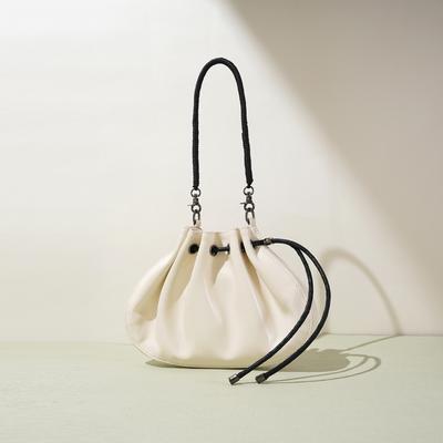 2025 Nischendesign Premium Plissee Handtasche Schafsleder Kordelzug Kleine Glückstasche Sommer Mini Messenger Bag Damentasche