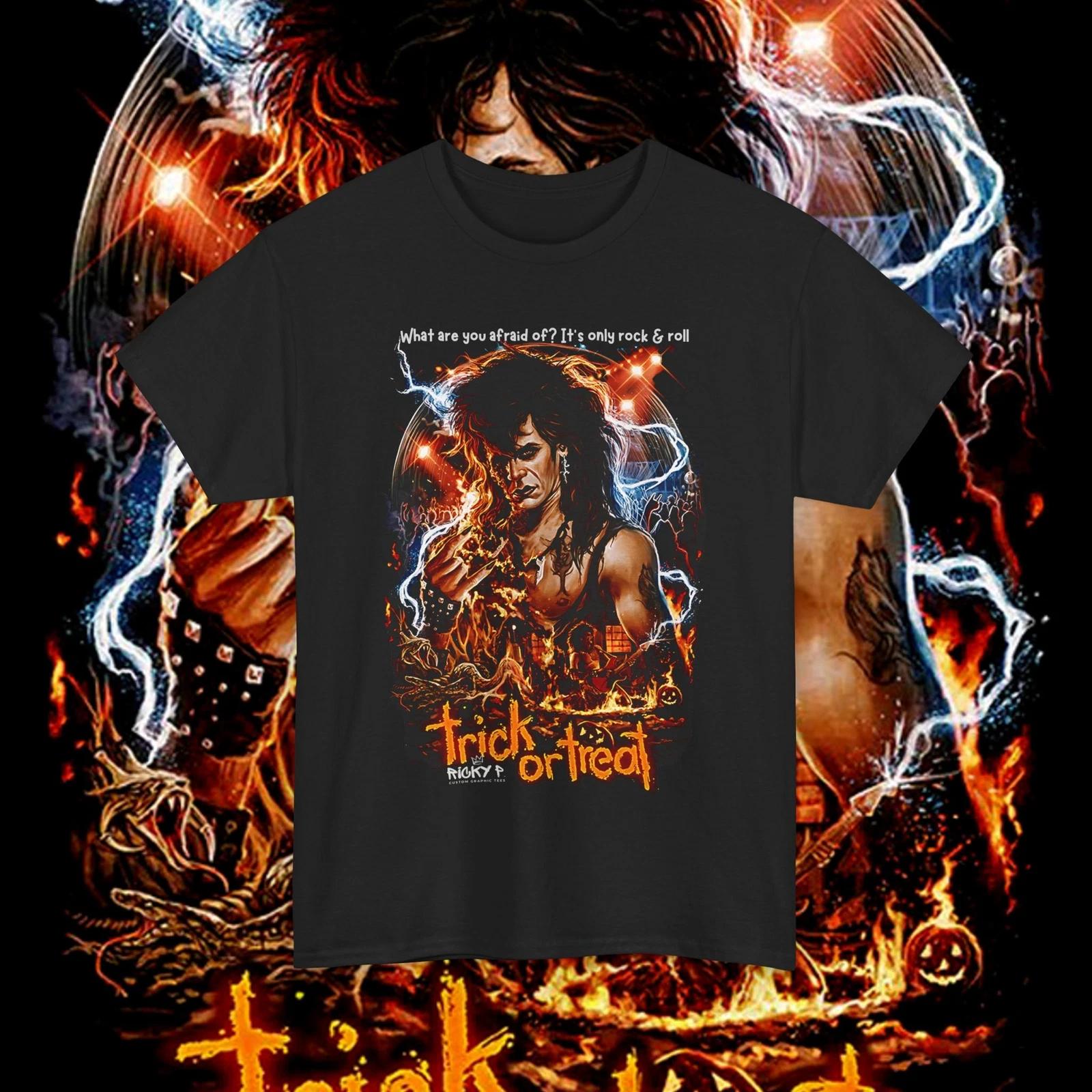 Trick or Treat 1986 Horror Gene Simmons Ozzy Osbourne Unisex Heavy Cotton Tee 2XL