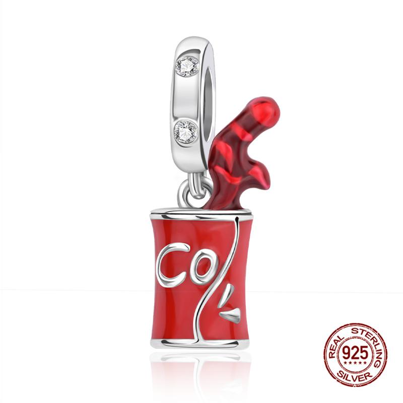 Copper Charms Fits Charms 3Mm Original Bracelet Womens Heart-Shaped Key Charms Beads Diy Fine Jewelry Gifts