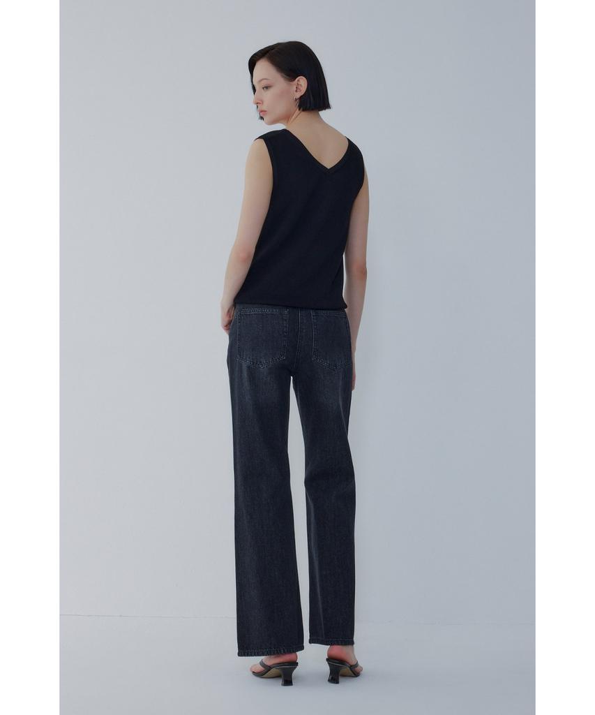Bobeu Lettering Sleeveless Knit Pullover_Black 7156250003