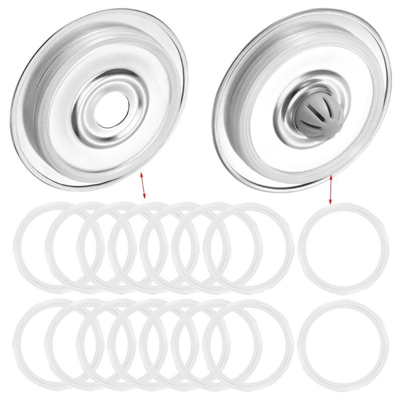 20Pieces Multifunctional Coffee Machine Filter Cup Sealing Gasket Heat Resistant Silicone Texture with Convenient Hook