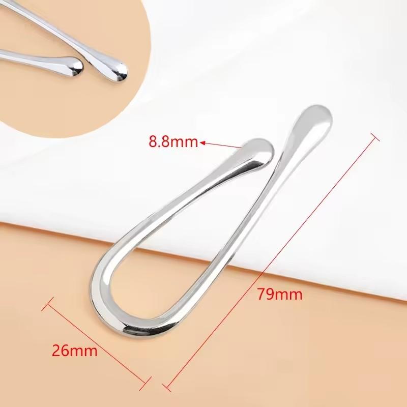 Meetee 2/5Pcs Pearl U-shaped Metal Hook Detachable Irregular Spiral Button Dress Shirt Collar Screw Clasp Hardware Accessories