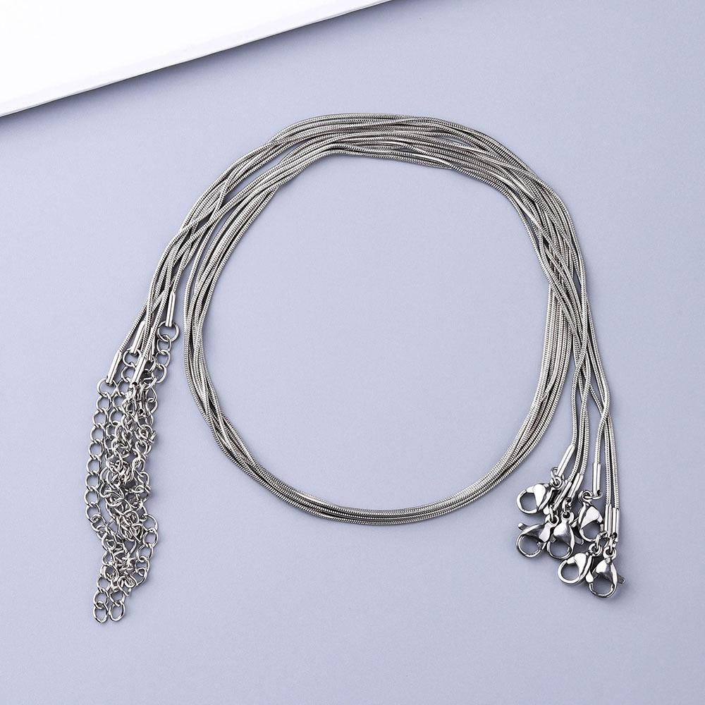 0.9mm 1.2mm 1.5mm 2.0mm Good Quality 18K PVD Gold Plated Stainless Steel Trendy Necklace Round Snake Chain Gift