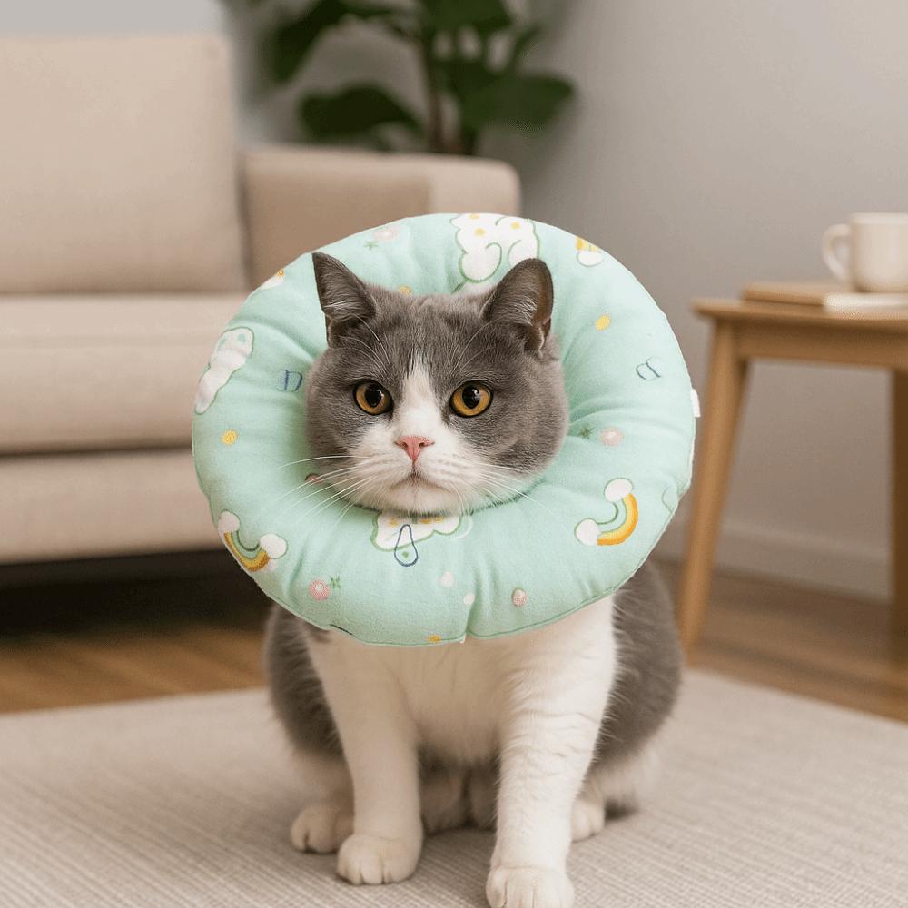 Adjustable Cat Elizabeth Circle Anti-Bite Wearing Resistant Pet Protection Collar Soft Anti-Lick Cat Recovery Collar Wound Care