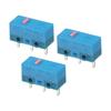 Microinterruptor para Mouse 0,78N 8000W Hora 3 Pinos Rosa Eixo de Alavanca Carcaça Azul Microinterruptor de Reparo Substituição Mouse para Jogos 3 peças