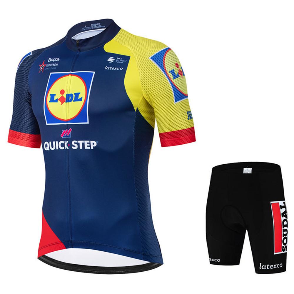 2026 Soudal Quick Step Radtrikot Set Sommer Belgien Fahrrad Atmungsaktiv Herren MTB Radbekleidung Maillot Ropa Ciclismo Uniform Anzug