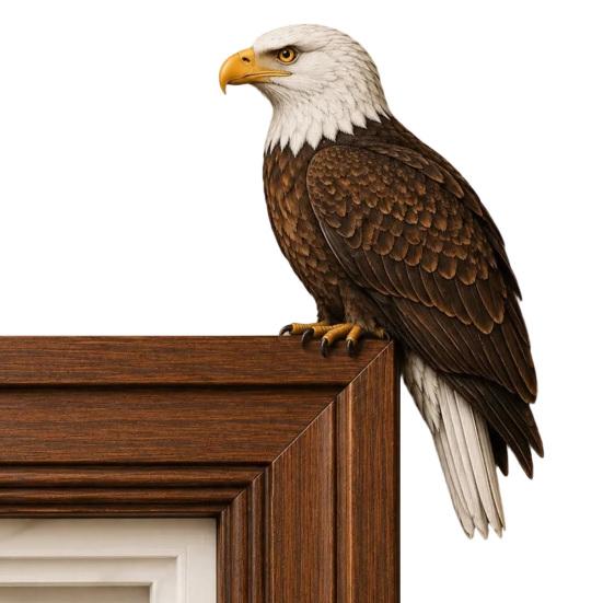 Accents de pièce inspirés par la nature, Décor Topper d'oiseau en bois pour porte, Statuette d'angle de forme adorable, Panneau décoratif en bois fait à la main, Aménagement intérieur de forêt