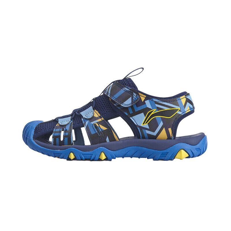 

Li Ning повседневные сандалии на липучке детские сандалии синие YKUQ012-7 35