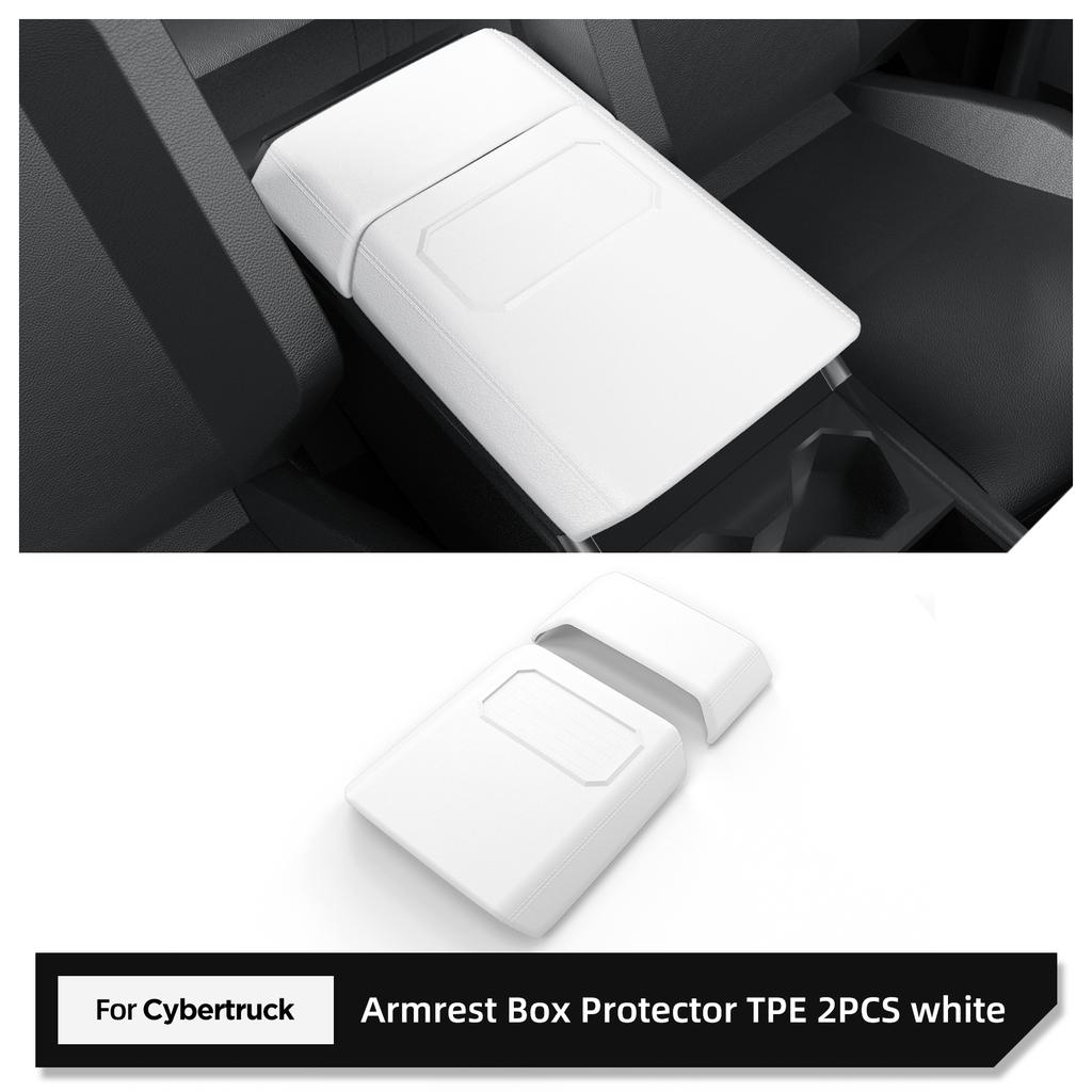 For Tesla Cybertruck 2025 2025 Armrest Box Protective Cover Central Control Armrest TPE Protector Mat Car Interior Accessories