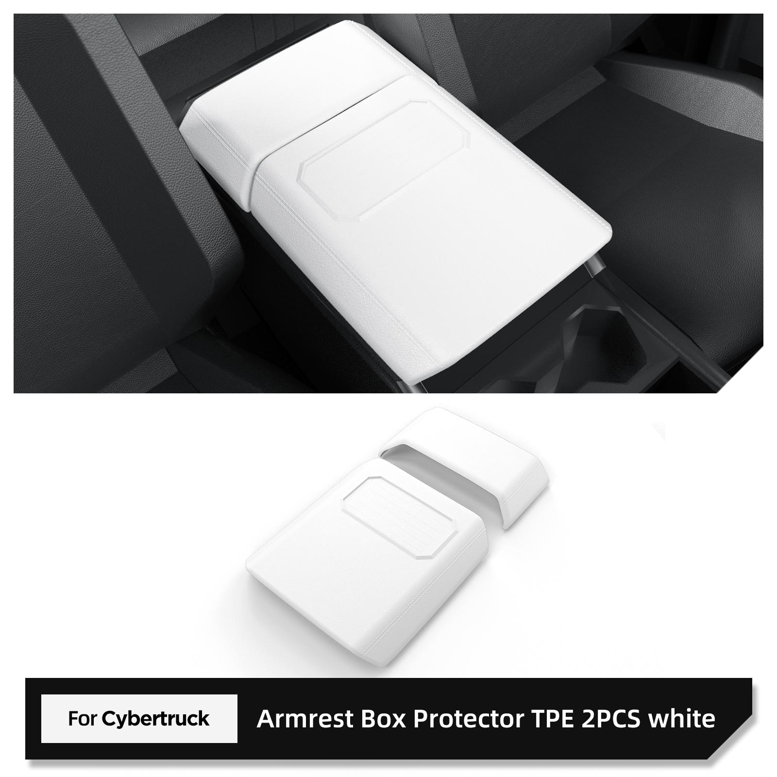For Tesla Cybertruck 2025 2025 Armrest Box Protective Cover Central Control Armrest TPE Protector Mat Car Interior Accessories