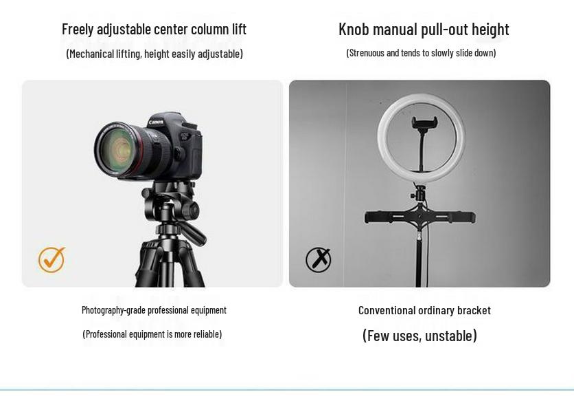 Universal DSLR/Mirrorless/Phone Tripod Stand for Stabilized Outdoor Photography & Video Recording