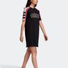 Adidas Originals Sports Lifestyle Series Casual Breathable Short Sleeve Dress Women Dresses Black DH4190