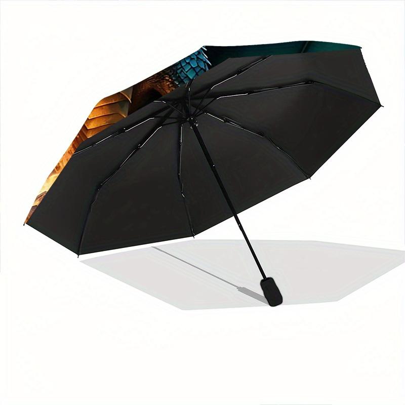 1pc Dragon Guardian Automatic, Cute Cartoon Pattern, Portable Outdoor Umbrella, Perfect, Holiday Gift for fans.A022