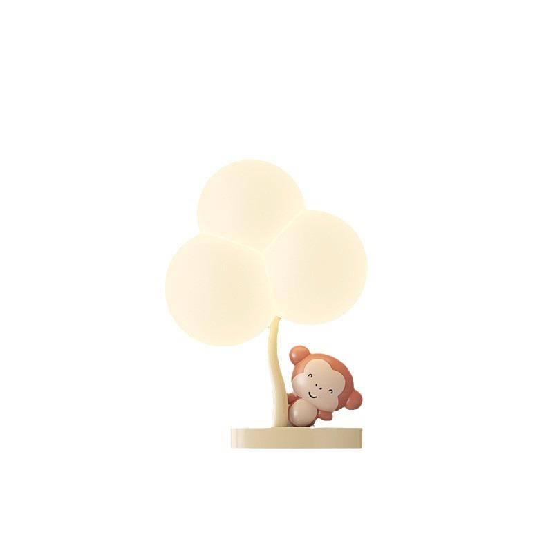 Modern Simple PE Monkey LED Wall Light Petal Cream Wind Nordic Bedroom Board Study Wall Lamp Dimmable Luster Atmosphere