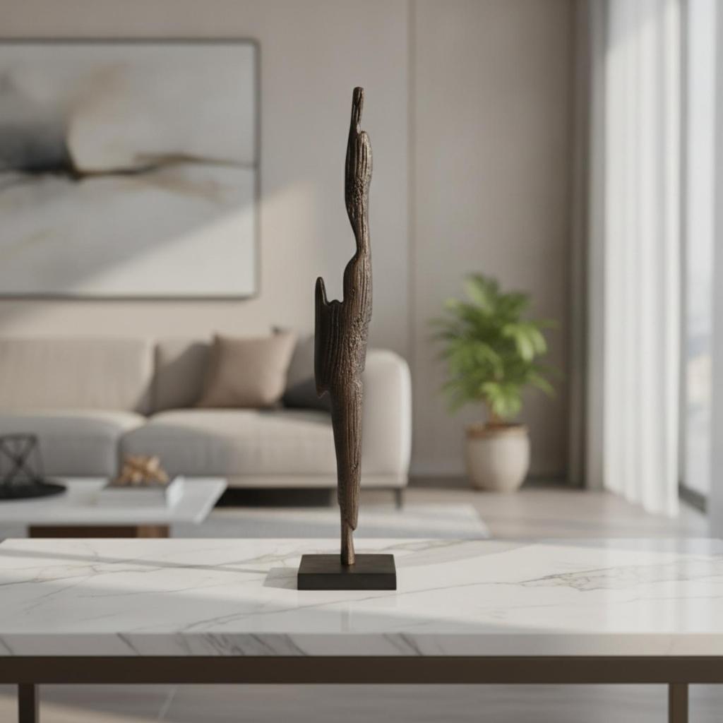 Abstract Sculpture Lustrous Table Centerpiece Creative for Living Room, Entryway