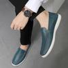 Men's shoes 2025 summer new mesh solid color breathable one-pedal lazy casual shoes men go out platform leather shoes
