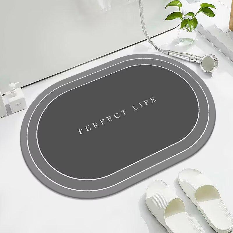 Toilettenbodenmatte Badezimmer rutschfest saugfähig Toilette stark Tür Toilette Kieselgur schnelltrocknend Fußmatte Teppich Badezimmer