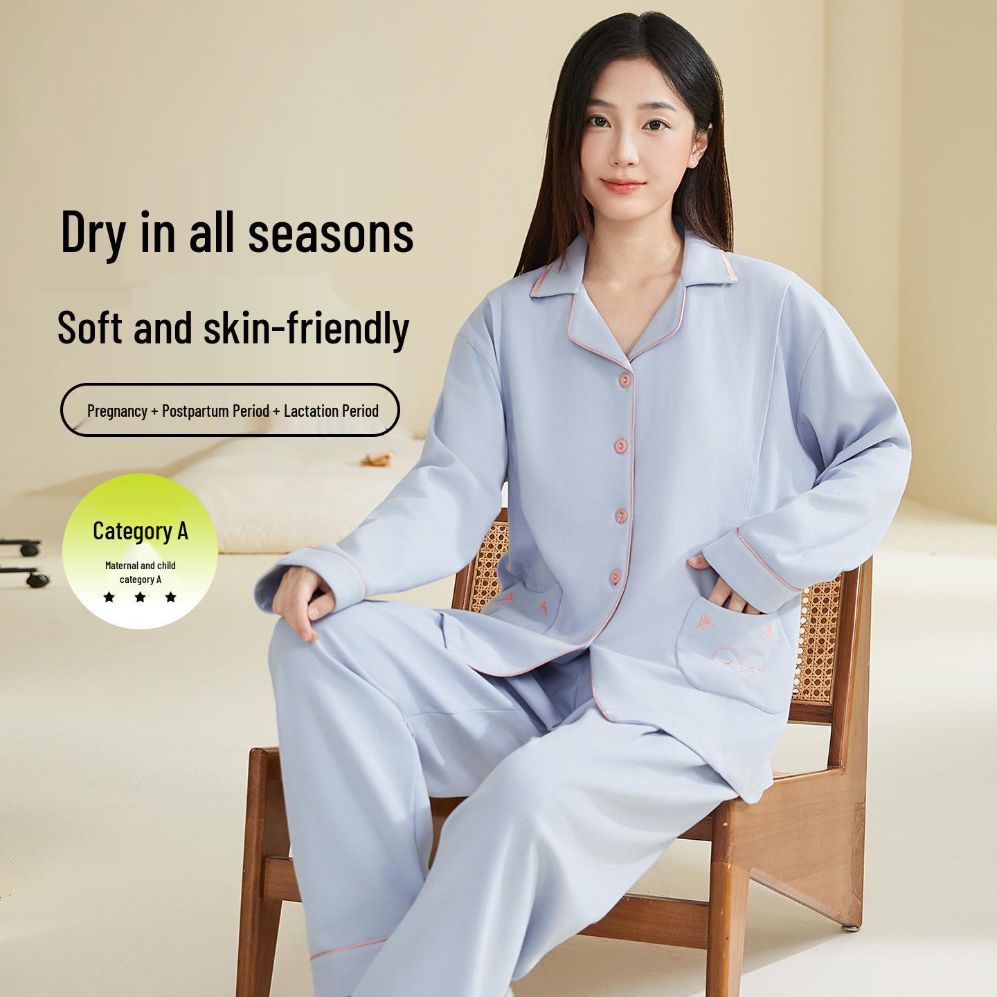 

2026 Spring New Arrival Women s Class A Lapel Cardigan & Pajama Set for Mother and Baby L