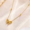 Gold Bow Earrings Necklace Bracelet Trendy Bowknot Ribbon Pearl Choker Necklace Trendy Bow Stuff