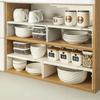 1/2pcs Stretchable Cabinet Shelf Kitchen Cupboard Separated Storage Rack Countertop Organizer Spice Organizer Shelf Save Space